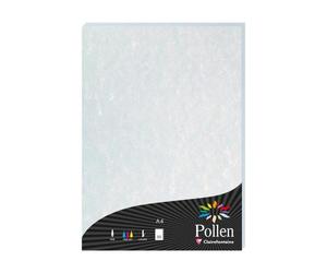 PAPIERS MARBRÉS, Etui de 50 feuilles Pollen 210x297mm 120g/m2 - Bleu marbré