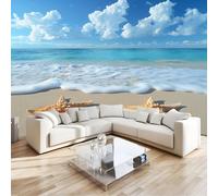 Papiers peints Panoramique éToile de Mer de Plage OcéAn Maison Chambre Adulte Enfant Poster Déco Murale 350 x 256 CM pour Appartement Décoration Salon Bureau Papier peint multi-usages Multicolore