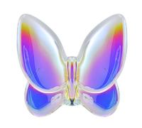 Papillon de luxe en cristal nordique transparent - Figurine artisanale (colorée)