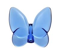 Papillon de luxe en cristal nordique transparent ornement papillon figurine artisanale (bleu)