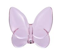 Papillon de luxe en cristal nordique transparent ornement papillon figurine artisanale (rose)