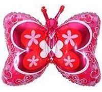 Papillon Déco Ballon en plastique rouge 21"", 1 pce