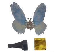 Papillon décoratif créatif en maille pour sortie d'air de voiture et tableau de bord, décoration intérieure d'aile battante, couleur jaune (bleu)