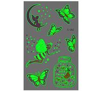papillons, fées, lune, enfants, tatouages temporaires, autocollants lumineux pour fête d'anniversaire, cadeau, sécurité des enfants