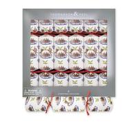 Papillotes de Noël de luxe écologiques Thornback & Peel - Décorations de table - Plateau de 6 x 30,5 cm - Mélange FSC - Design de pudding de Noël britannique