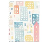 Papique Bloc de cours Pastel - 3 blocs de 80 feuilles, DIN A4, à points | Bloc aux couleurs pastel douces, quadrillé à points, papier 90 g/m², pour l'école, les études et le bureau
