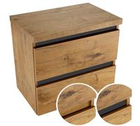 paplinskimoebel Meuble de salon, Armoire de Rangement Salle de Bain avec Tiroirs 60 x 51,5 x 39 cm, Petite Armoire pour Lavabo, Armoire Invité, Armoire à Médicaments, Armoire Suspendue