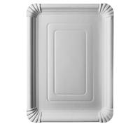 Assiette en carton 'pure' rectangulaire, blanc