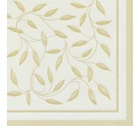 PAPSTAR #11651 Royal Collection Lot de 50 Serviettes Pliage en 4 40 cm x 40 cm Champagne « New Mediterran »