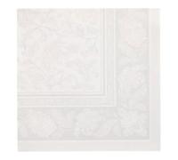 Papstar 11682 Royal Collection Ornaments Lot de 50 Serviettes de Table Pliage 1/4 Blanc 40 x 40 cm