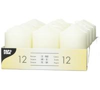 Papstar Bougie cylindrique Ivory Ø 40 x 60 mm Ivoire 12 pièces