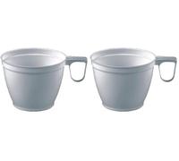 PAPSTAR 12215 - Lot de 120 Tasses à café avec poignée - PS - 0,18 l - Diamètre : 7,8 cm - Hauteur : 6 cm - Blanc