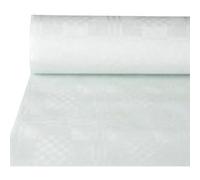 Nappe damassée, (l)0,8 x (L)50 m, blanc