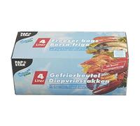 Papstar 14161, 60 sacs de congélation, LLDPE 4 litres, 40 x 25 centimètre, transparent en boîte