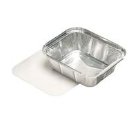 Papstar 14501 Boite De Stockage De Nourriture Jetable Aluminium, Carton, Plastique Argent Argenté