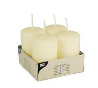 Papstar 15361 4 Bougies piliers ø 50 x 80 mm-Ivoire Ivoire»