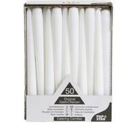 PAPSTAR 17966 LOT DE 50 BOUGIES BLANC 2,2 X 25 CM Blanc G