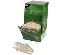 Papstar 18201 Lot de 1000 fourchettes à Frites en Bois Pur 8,5 cm