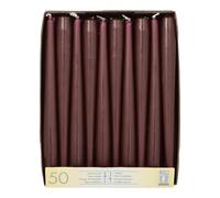 Papstar Bougie de chandelier Ø 22 mm 25 cm Pack de 50 Baie