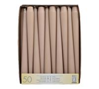 Papstar Bougies de chandelier 88340 – Ø 22 mm – 25 cm – Pack de 50 – Pointues – Poudrées