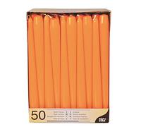 PAPSTAR 50 bougies de chandelier - Diamètre : 2,2 cm - 25 cm - Orange