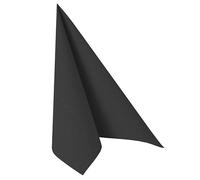 Papstar 50 Serviettes Royal Collection 1/4-Falz Noir 48 cm x 48 cm