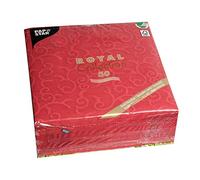 Papstar 50 Serviettes Royal Collection Pliage 1/4 40 cm x 40 cm Bordeaux CASALI, # 84880