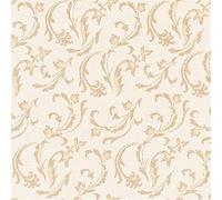 'Papstar 50 Serviettes Royal Collection Pliage 1/4 40 cm x 40 cm Champagne damascato, # 84995