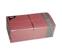 Papstar 84577 250 Serviettes Triple épaisseur Pli en 8 Bordeaux 33 x 33 cm