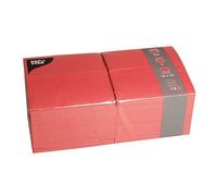 Papstar 84578 250 serviettes 3 plis-pli 1/8 "- 33 cm x 33 cm (rouge)