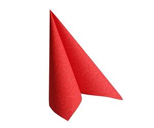 PAPSTAR 84879 Lot de 50 Serviettes de Table Motif Royal Collection Rouge 40 x 40 cm
