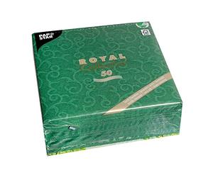 Papstar 84884, Serviettes Tissue, Vert foncé, 7,8 x 20 x 20 cm