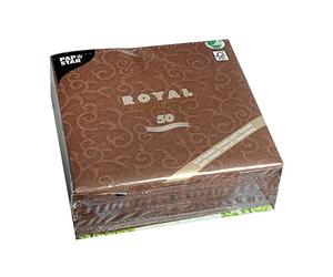 Papstar 84885, Serviettes Tissue, Marron, 7,8 x 20 x 20 cm
