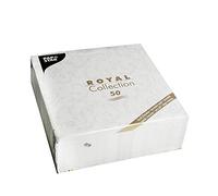 Papstar #84994 Lot de 50 Serviettes « Royal Collection » à Pliage 1/4 Blanc 40 x 40 cm