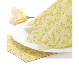 Papstar #85000 Royal Collection Lot de 50 Serviettes en Papier Vert Citron 40 x 40 cm