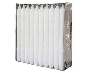 Papstar 86416 Lot de 30 bougies en forme de couronne 100% stéarine Ø 2,2 cm 24 cm Blanc