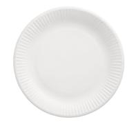 PAPSTAR 87479 Lot de 200 assiettes rondes en carton pur Blanc Ø 23 cm