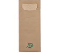 PAPSTAR 88190 PAPSTAR Pochette à serviettes, pliage 1/8, brun, 520