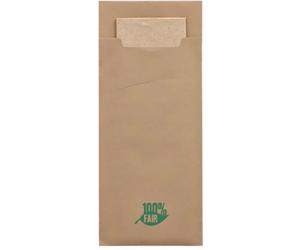 PAPSTAR 88190 PAPSTAR Pochette à serviettes, pliage 1/8, brun, 520