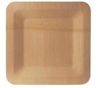 PAPSTAR Assiette en bambou 'pure', carré, 180x180 mm, par 10 G