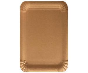 PAPSTAR Assiette en carton carrée 18x26 cm, marron, écologique | film rétractable (250 pièces)