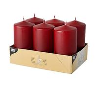 Papstar Bougie cylindrique – diamètre 60 mm – bordeaux