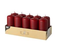Papstar Bougies Cylindriques Bordeaux 40x90mm Lot De 10