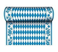 Chemin de table 'Bleu/Blanc', (l)400 x (L)24 m