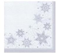 Serviette à motif de Noël 'Just Stars', blanc