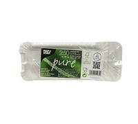 Papstar 250 Assiettes en carton pour saucisse 'pure' 8 x 21 cm avec rebord Blanc