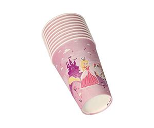 PAPSTAR Lot de 10 gobelets jetables en carton 0,2 l Ø 7 cm 9,7 cm Fairytale Princess 88495