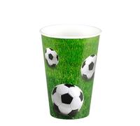 PAPSTAR Lot de 10 gobelets jetables en carton - 0,2 l - Diamètre : 7 cm - 9,7 cm - Football 88647