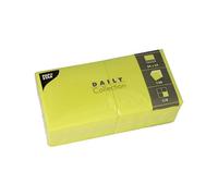 PAPSTAR, Lot de 150 serviettes « Daily Collection » - Pliées en 4-24 x 24 cm - Vert citron