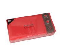 PAPSTAR Lot de 150 serviettes Daily Collection - Pliées en 4-32 x 32 cm - Rouge